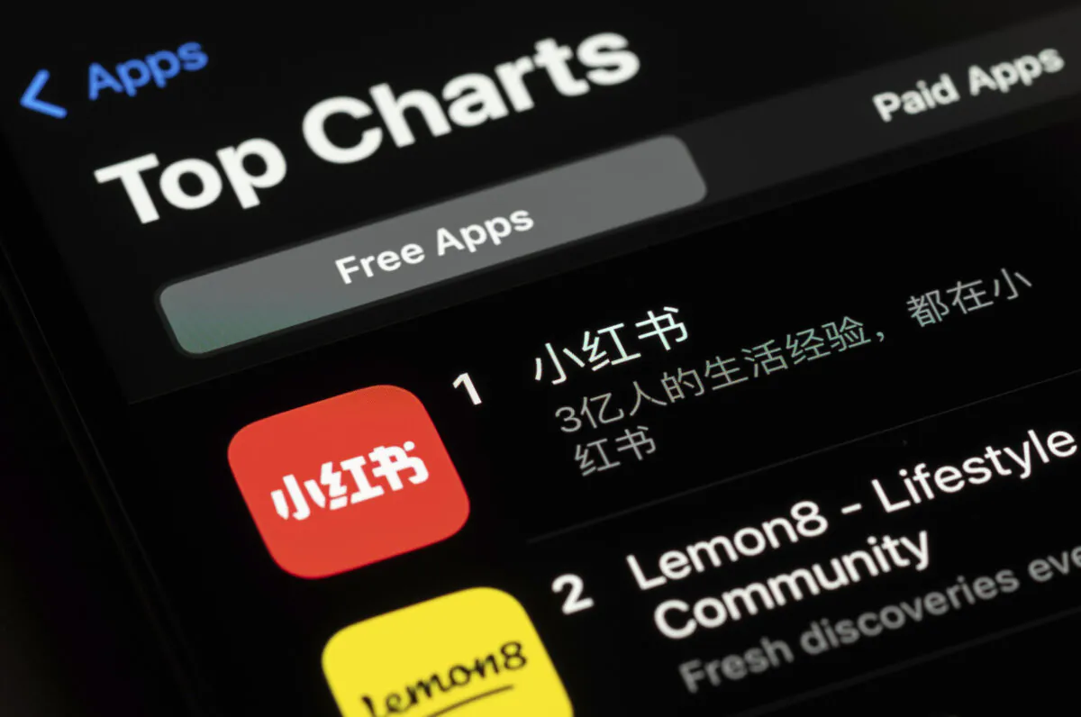 The Xiaohongshu app, also known as RedNote, is displayed on an iPhone screen in Los Angeles on Jan. 17, 2025. (Andy Bao/AP Photo)