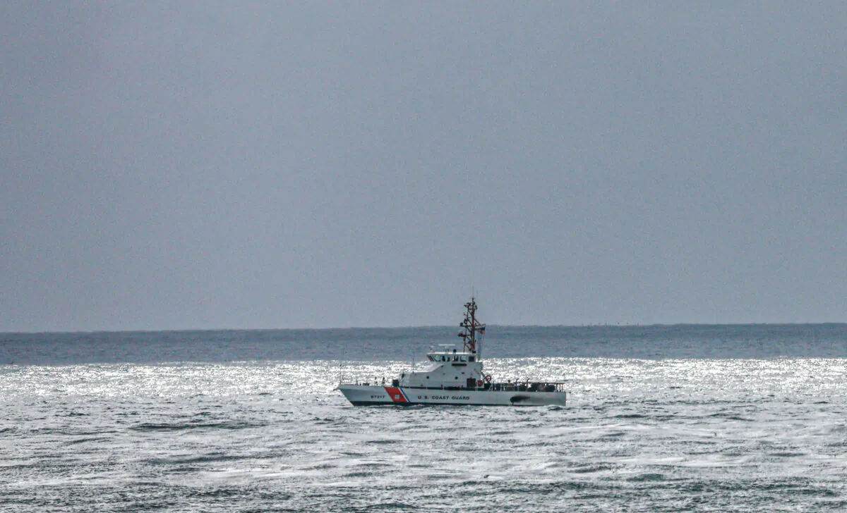 A Coast Guard Cutter in San Diego on May 2, 2021. (Sandy Huffaker/Getty Images)