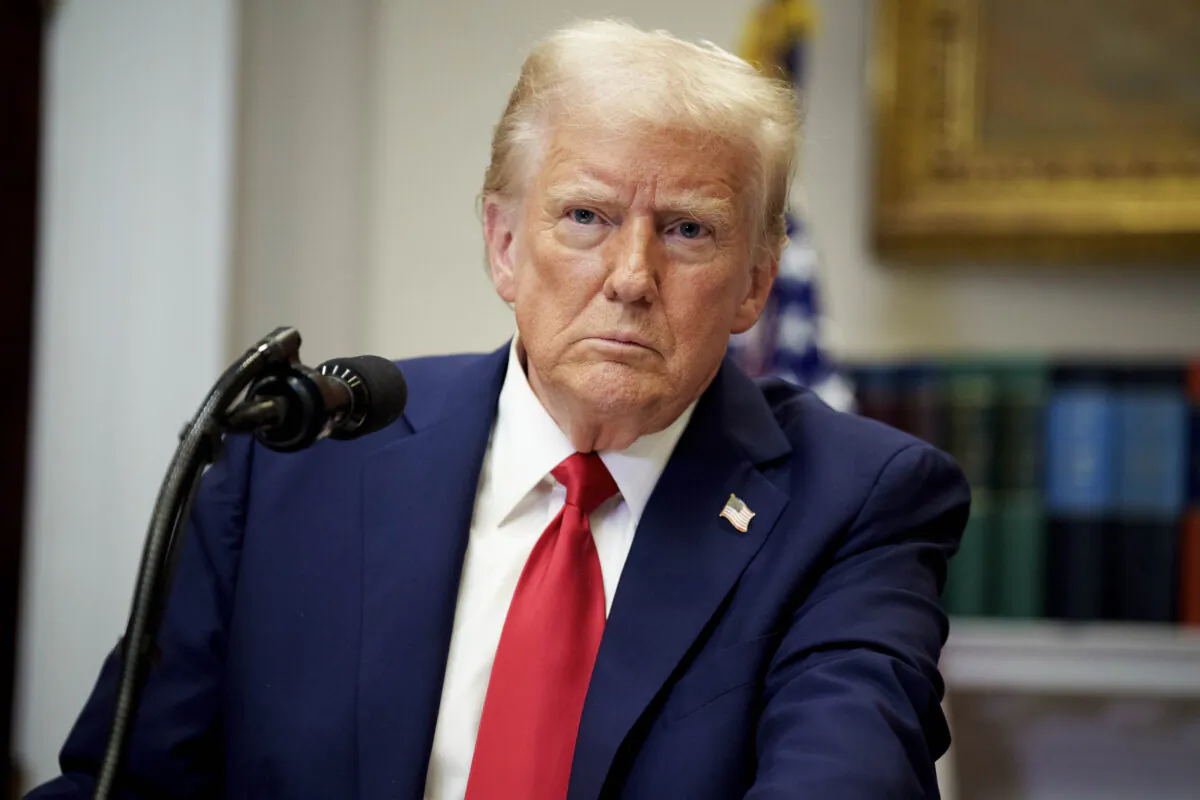 WASHINGTON, DC - JANUARY 21: U.S. President Donald Trump takes a question from a reporter during a news conference in the Roosevelt Room of the White House on January 21, 2025 in Washington, DC. Trump announced an investment in artificial intelligence (AI) infrastructure and took questions on a range of topics including his presidential pardons of Jan. 6 defendants, the war in Ukraine, cryptocurrencies and other topics. (Photo by Andrew Harnik/Getty Images)