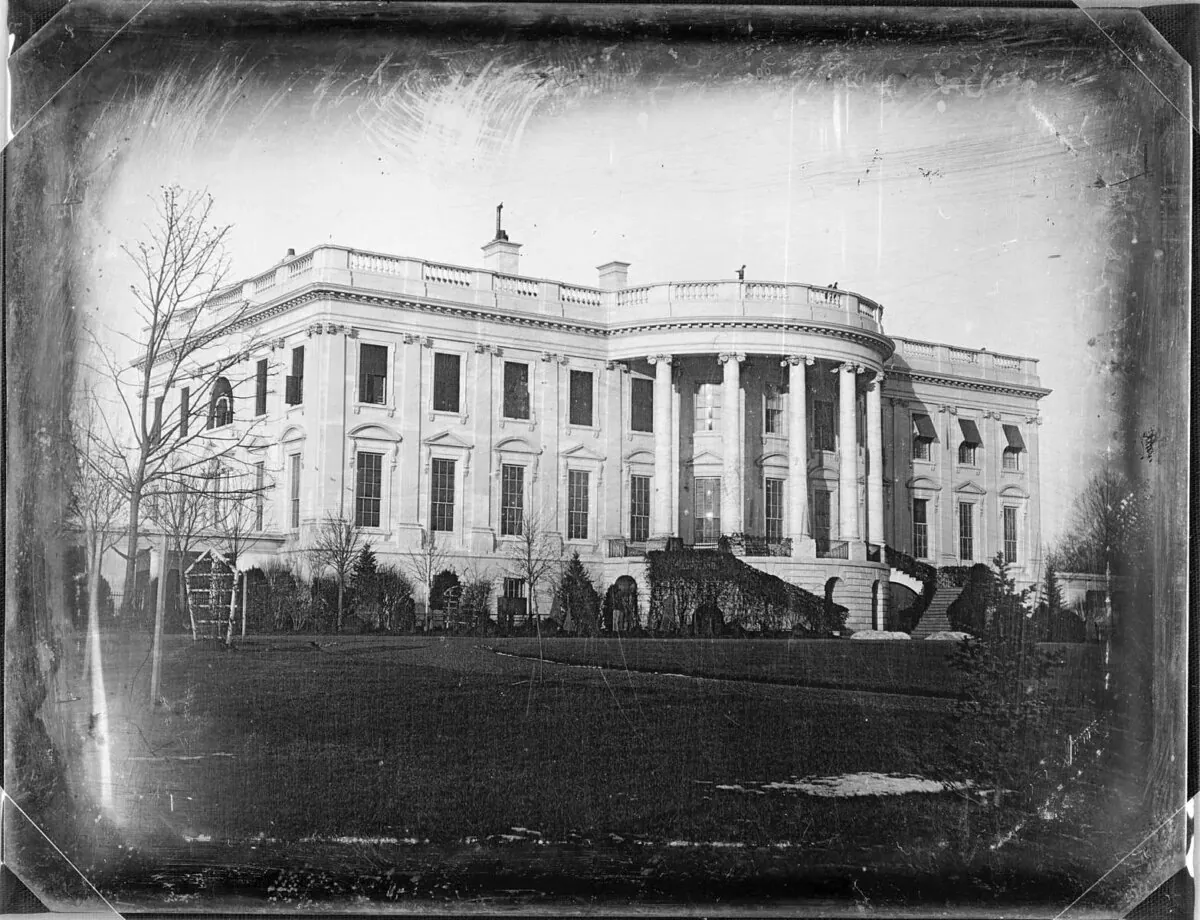 The south front of the White House in 1846. (John Plumbe, Public Domain)