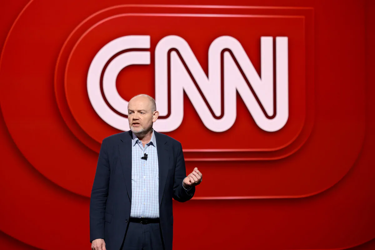 Mark Thompson, chairman and CEO of CNN Worldwide, speaks in New York City on May 15, 2024. (Dimitrios Kambouris/Getty Images for Warner Bros. Discovery)