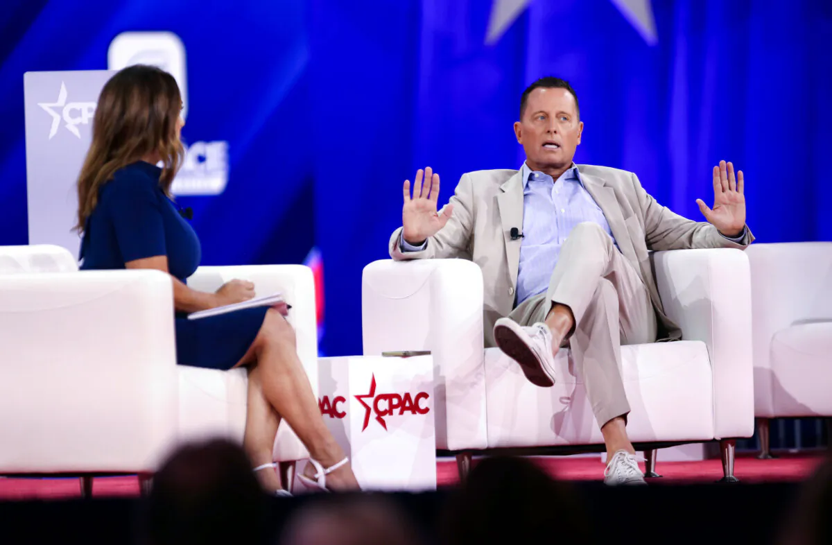 Ric Grenell, former director of U.S. National Intelligence, speaks at the Conservative Political Action Conference in Dallas at the Hilton Anatole on Aug. 6, 2022.  (Bobby Sanchez for The Epoch Times)