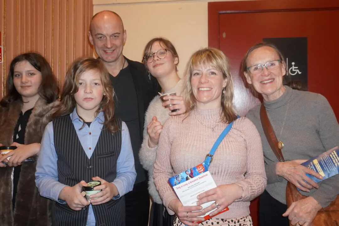 Neo and Pamela Winter brought their family to Shen Yun Performing Arts at the New Theatre in Oxford, UK, on Jan. 23, 2025. (Mary Man/The Epoch Times)