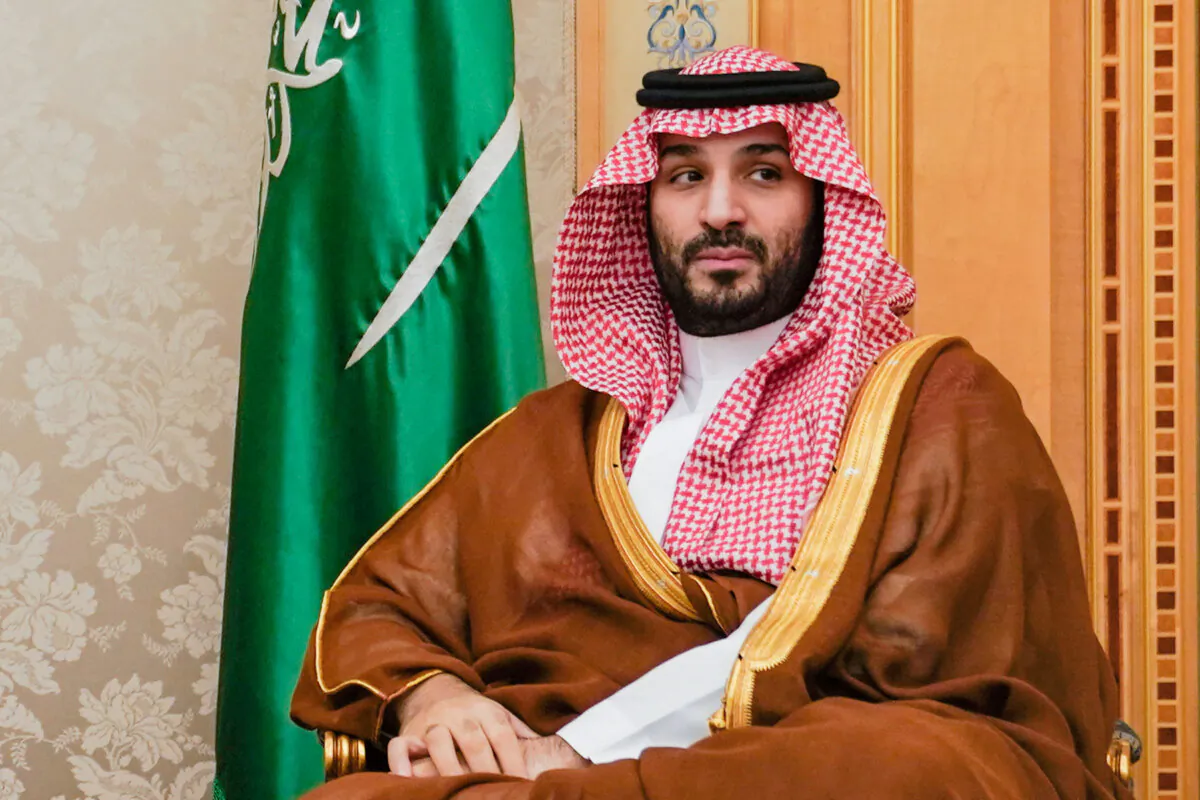 Saudi Arabia's Crown Prince Mohammed bin Salman looks on during his meeting with the US Secretary of State in Riyadh on Oct. 23, 2024. (Nathan Howard / POOL/AFP via Getty Images)