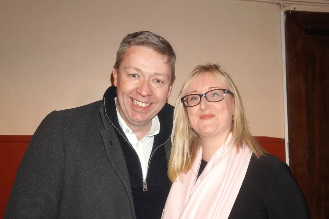 Ally and Steve Butler enjoyed Shen Yun at the New Theatre in Oxford, UK, on Jan. 24, 2025. (Mary Man/The Epoch Times)