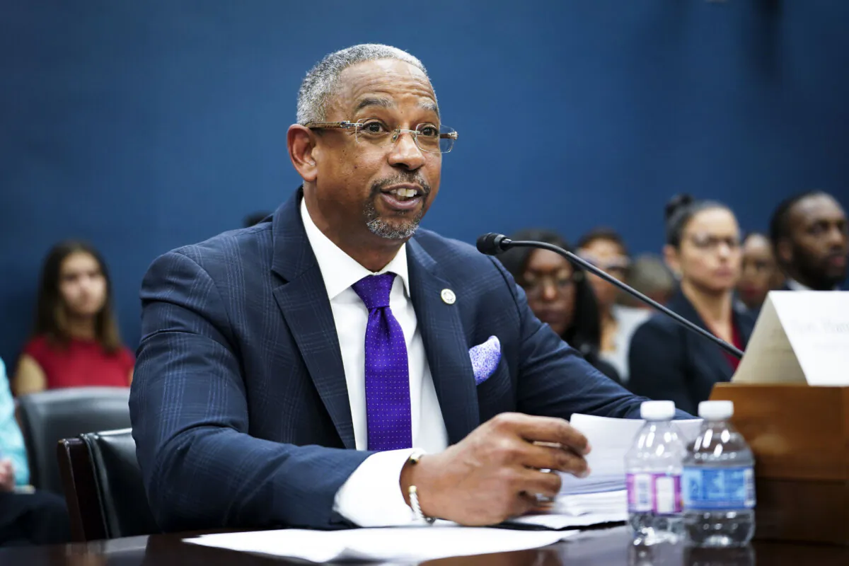 Hannibal Mike Ware, Inspector General of the U.S. Small Business Administration (SBA), testifies before the House Committee on Small Business in Washington on July 13, 2023. (Madalina Vasiliu/The Epoch Times)