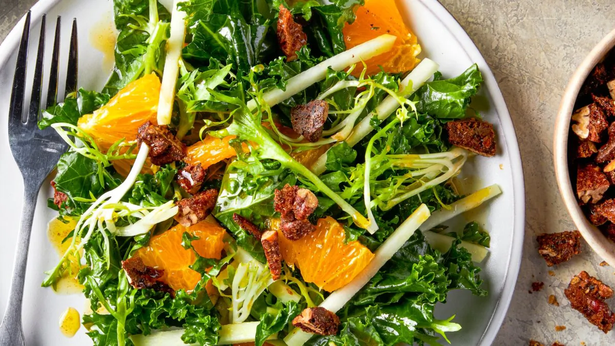 Hearty kale can be dressed and ready hours ahead. (Elizabeth Fuller/TCA)