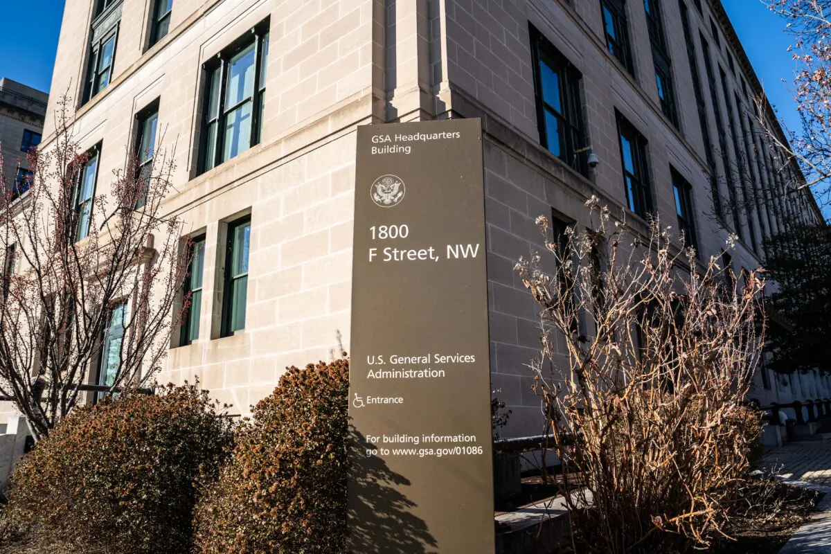 The General Services Administration in Washington on Jan. 27, 2025. (Madalina Vasiliu/The Epoch Times)