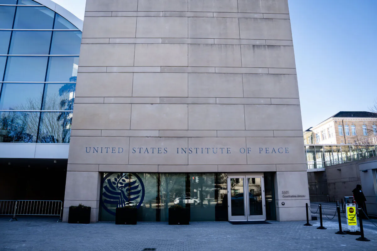 The U.S. Institute of Peace in Washington on Jan. 27, 2025. (Madalina Vasiliu/The Epoch Times)