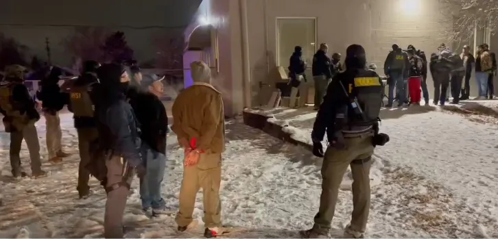 The Drug Enforcement Agency’s Rocky Mountain Division executes a search warrant and arrests 50 suspected members of Tren de Aragua in Denver on Jan. 26, 2025. (Courtesy of DEA Rocky Mountain Division)