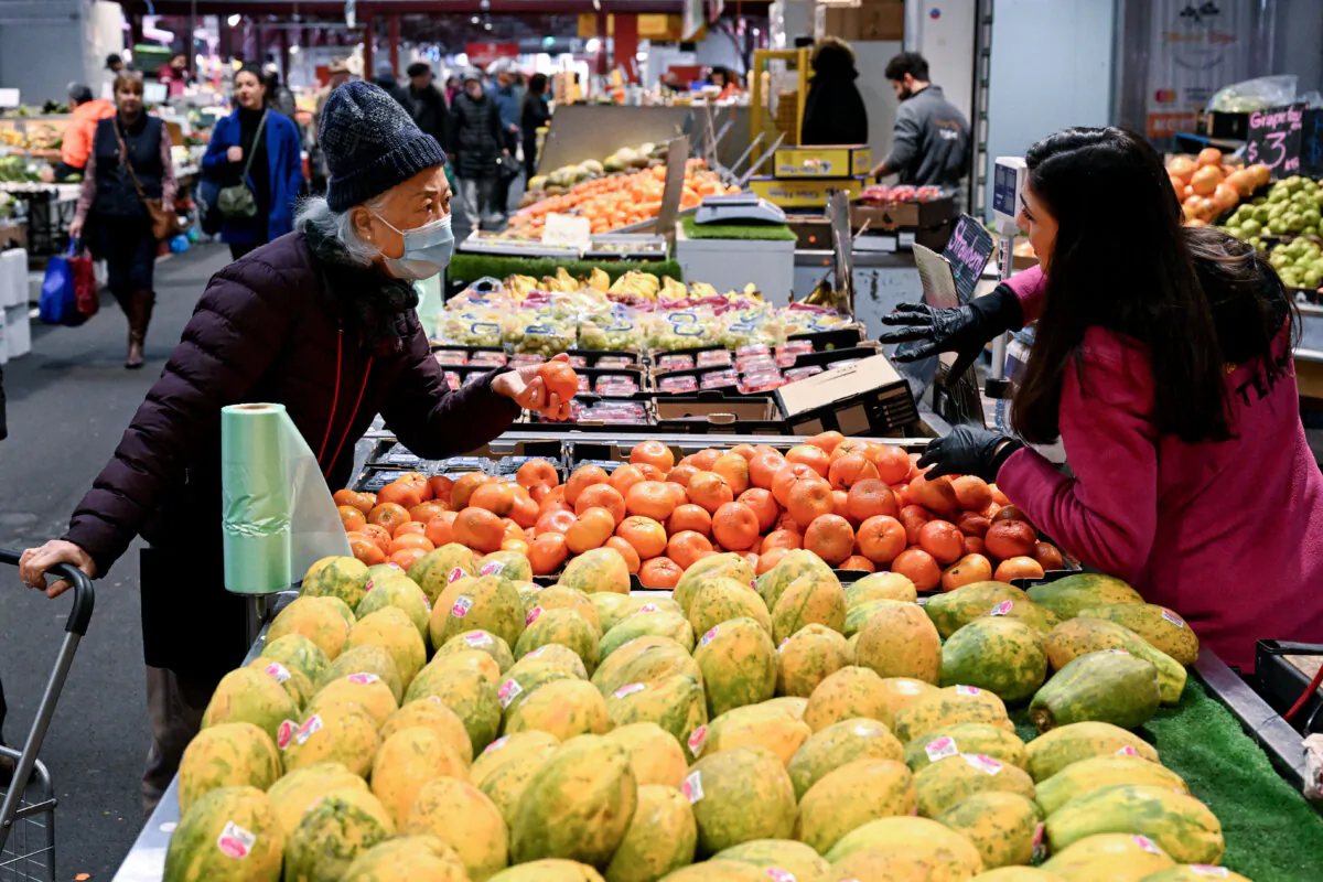 People shop for fresh produce at the Queen Victoria Market in Melbourne, Australia on July 4, 2023. (William West/AFP via Getty Images)