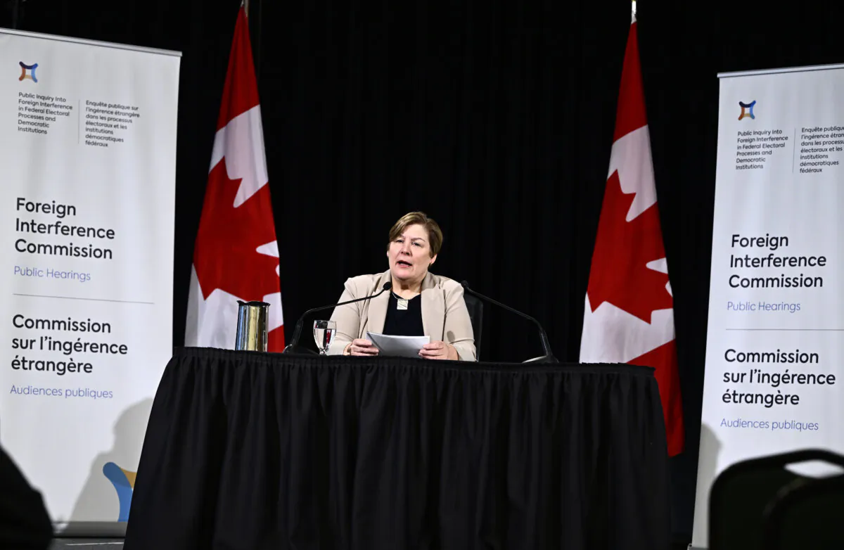Justice Marie-Josee Hogue, commissioner of the Foreign Interference Commission, speaks after releasing the inquiry's Final Report, in Ottawa, on Jan. 28, 2025. (The Canadian Press/Justin Tang)