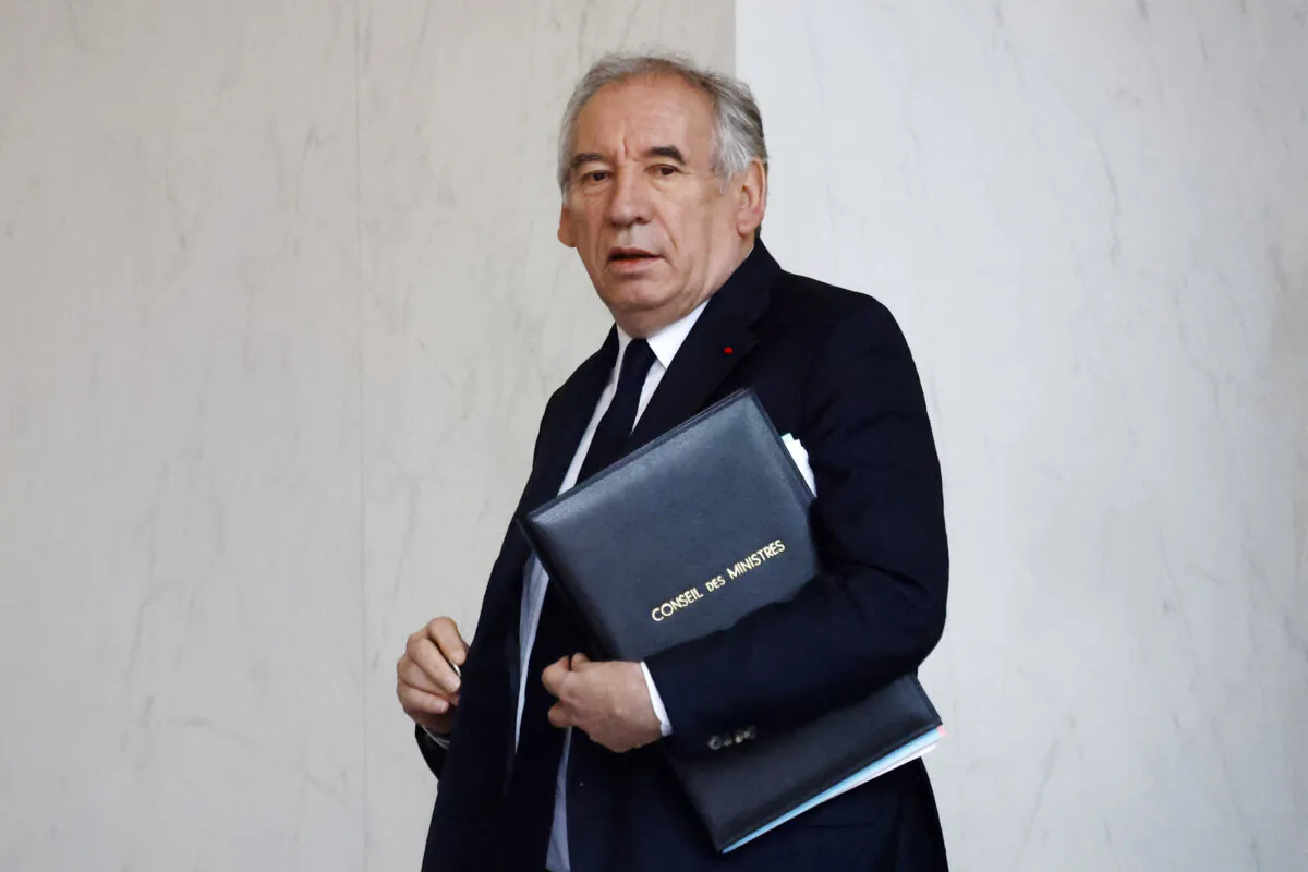 French Prime Minister François Bayrou at the Élysée Palace in Paris on Jan. 15, 2025. (Sarah Meyssonnier/Reuters) 