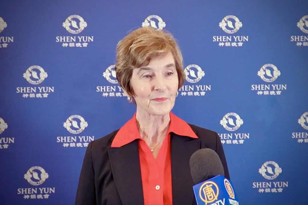 Harolyn Sharpe at the Shen Yun Performing Arts performance at Thrasher-Horne Center at St. Johns River State College on Jan. 28, 2025. (NTD)