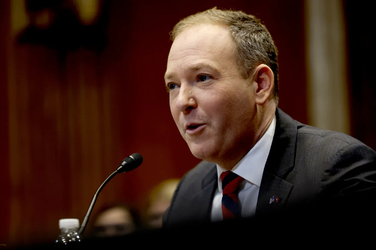 Former Rep. Lee Zeldin (R-N.Y.), President-elect Donald Trump’s nominee to be Administrator of the Environmental Protection Agency, speaks during his Senate Environment and Public Works confirmation hearing on Capitol Hill on Jan. 16, 2025. (Anna Moneymaker/Getty Images)