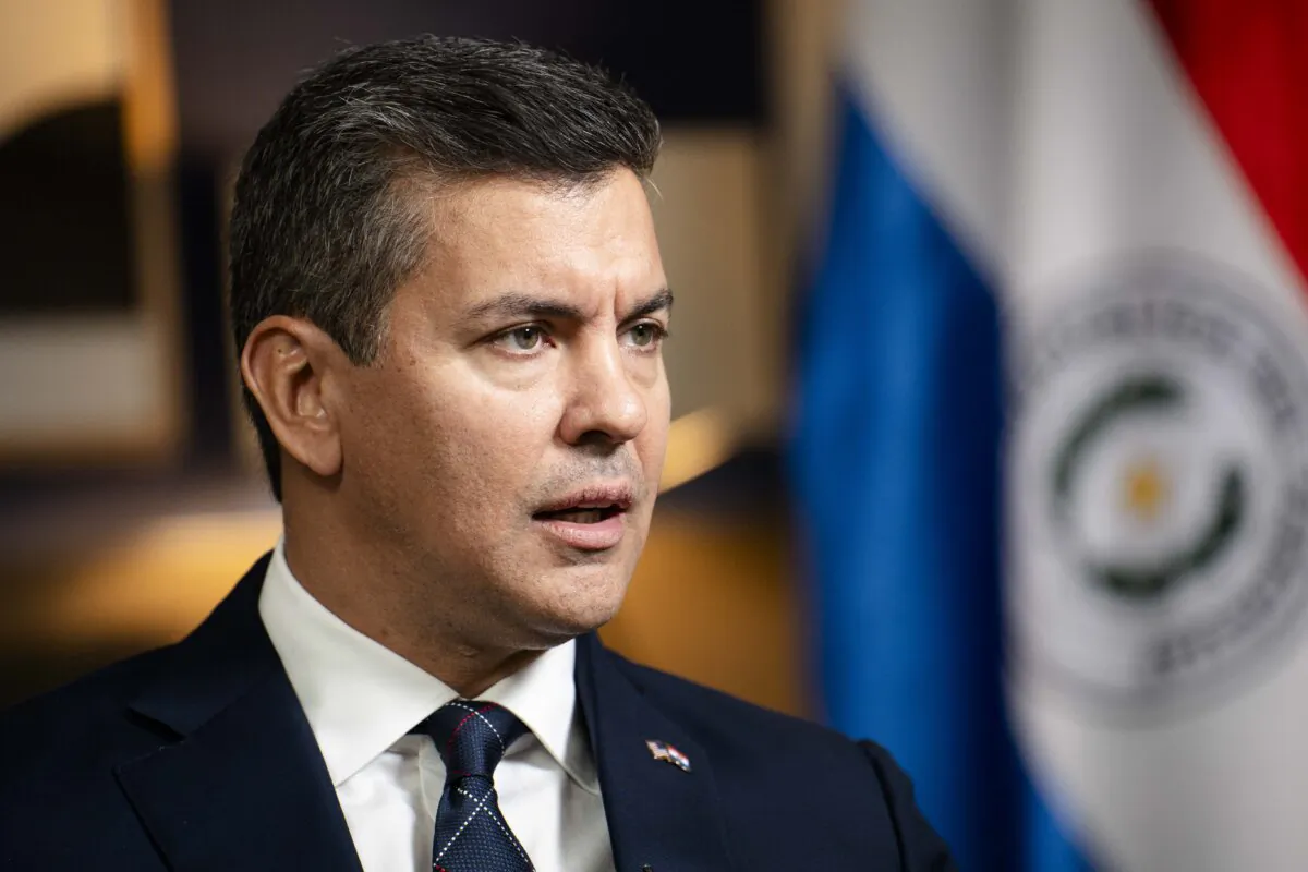 Paraguay President Santiago Pena in Washington on Jan. 21, 2025. (Samira Bouaou/The Epoch Times)