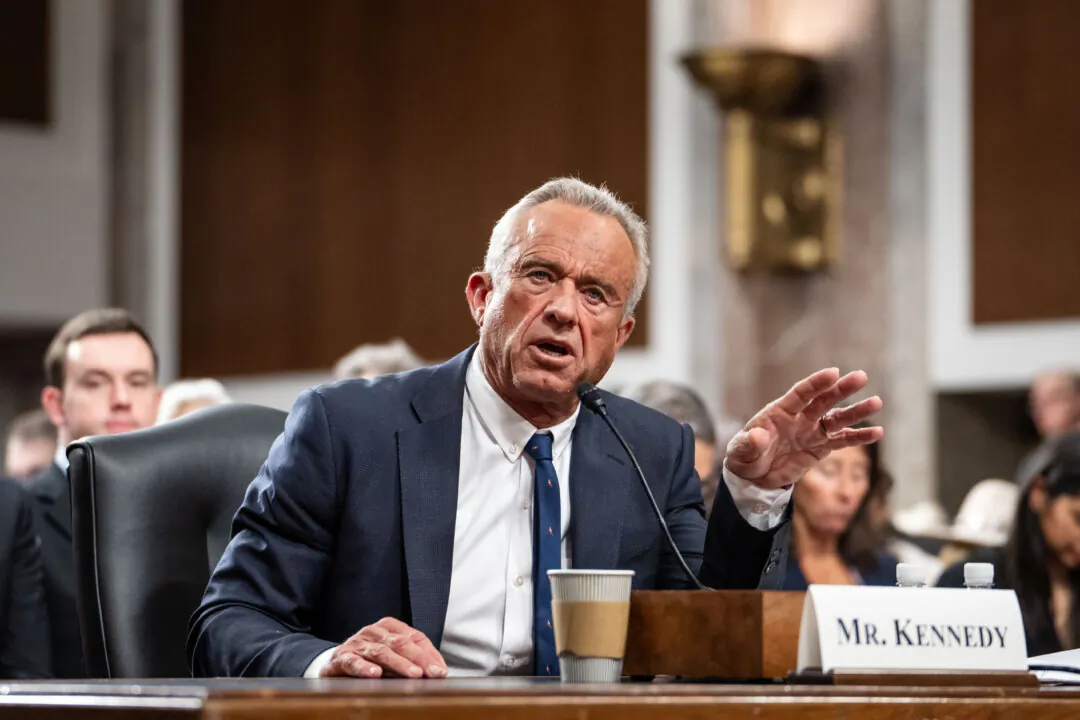 Nominee for secretary of health and human services, Robert F. Kennedy Jr., testifies before the Senate Committee on Finance on Capitol Hill in Washington on Jan. 29, 2025. (Madalina Vasiliu/The Epoch Times)