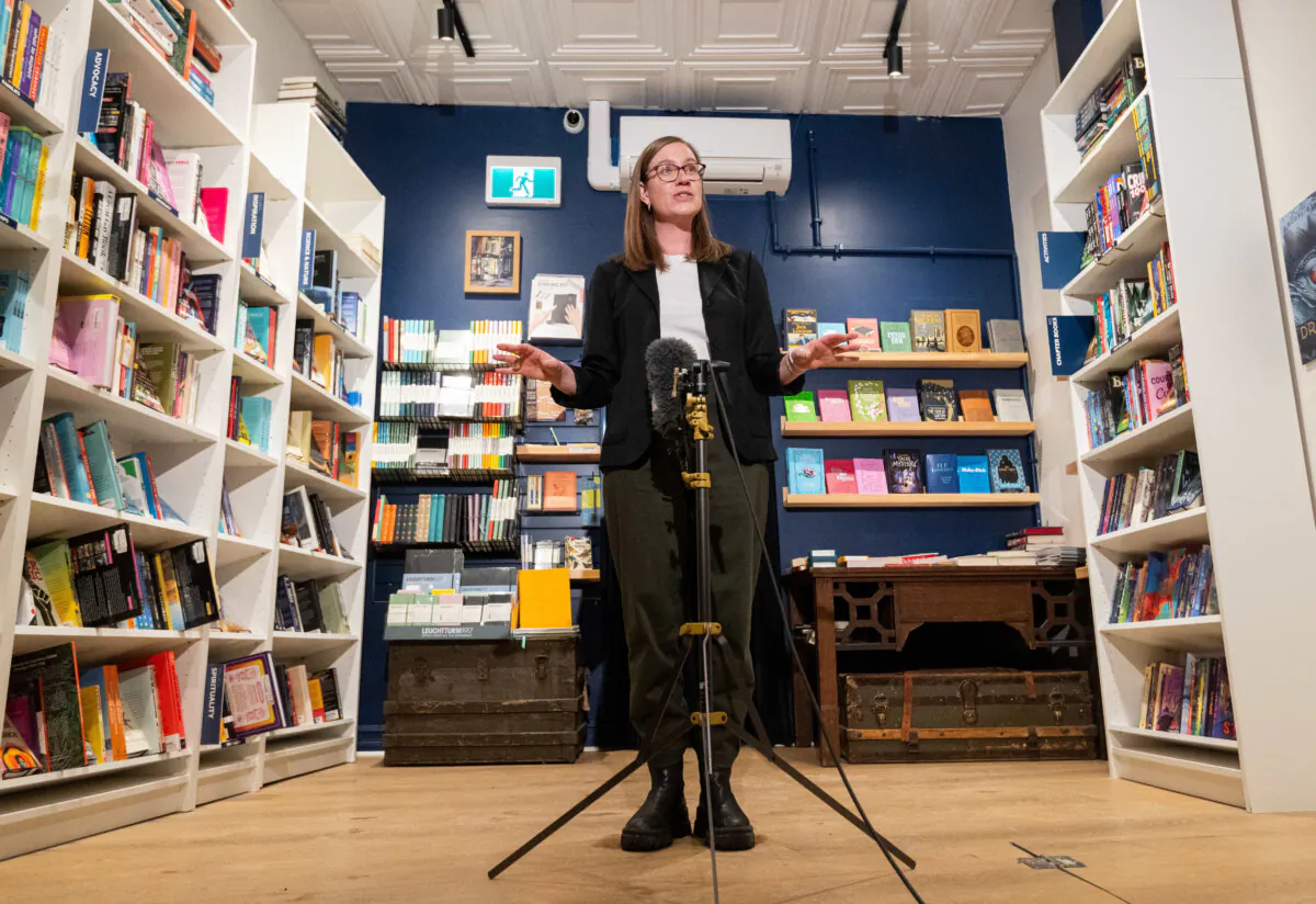 Liberal Party of Canada leadership candidate Karina Gould speaks during an announcement in Ottawa, on Jan. 30, 2025. (The Canadian Press/Spencer Colby)
