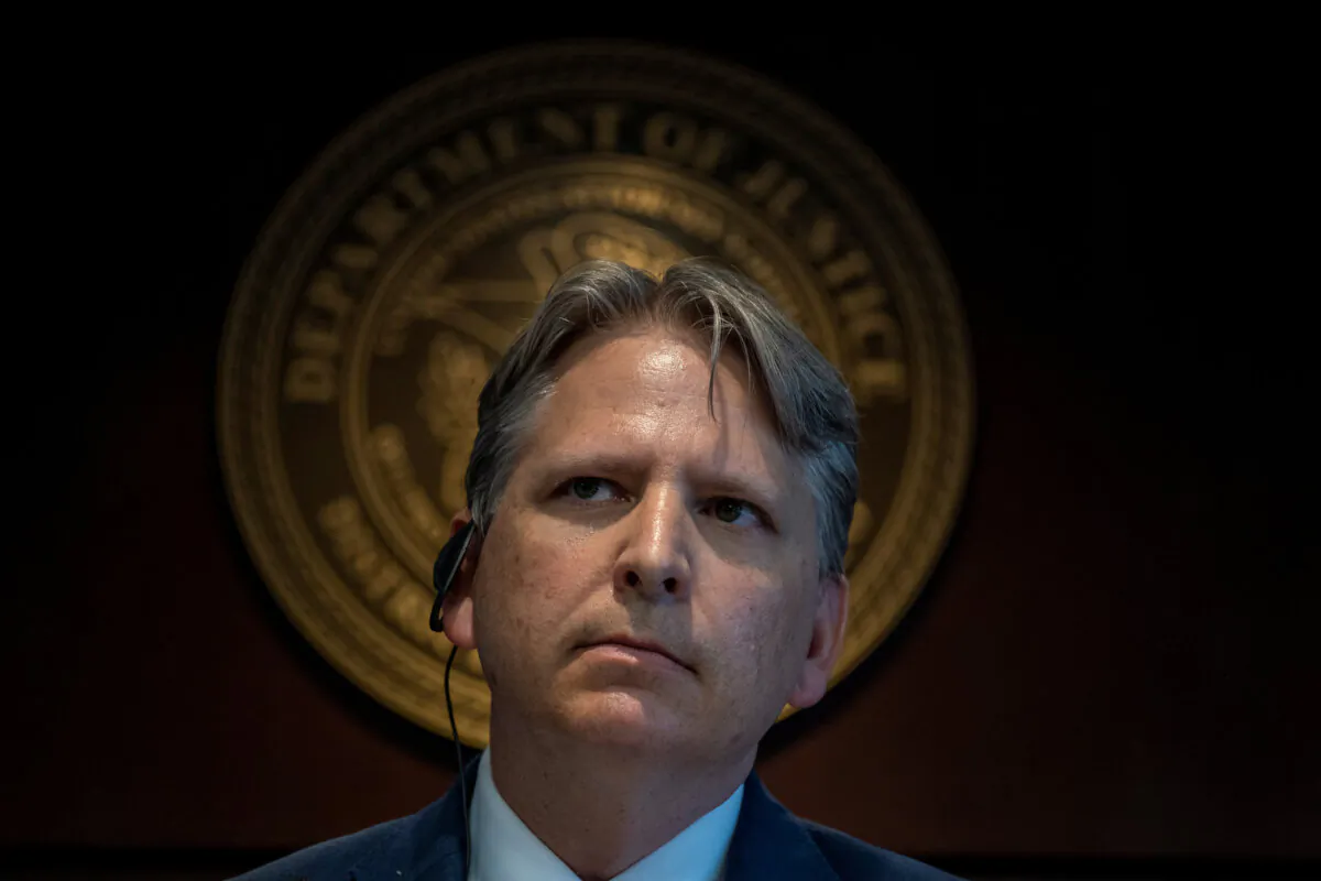 Corey Amundson, chief of the U.S. Department of Justice's Public Integrity Section, during a news conference in San Juan, Puerto Rico, on Aug. 4, 2022. (Ricardo Arduengo/Reuters)