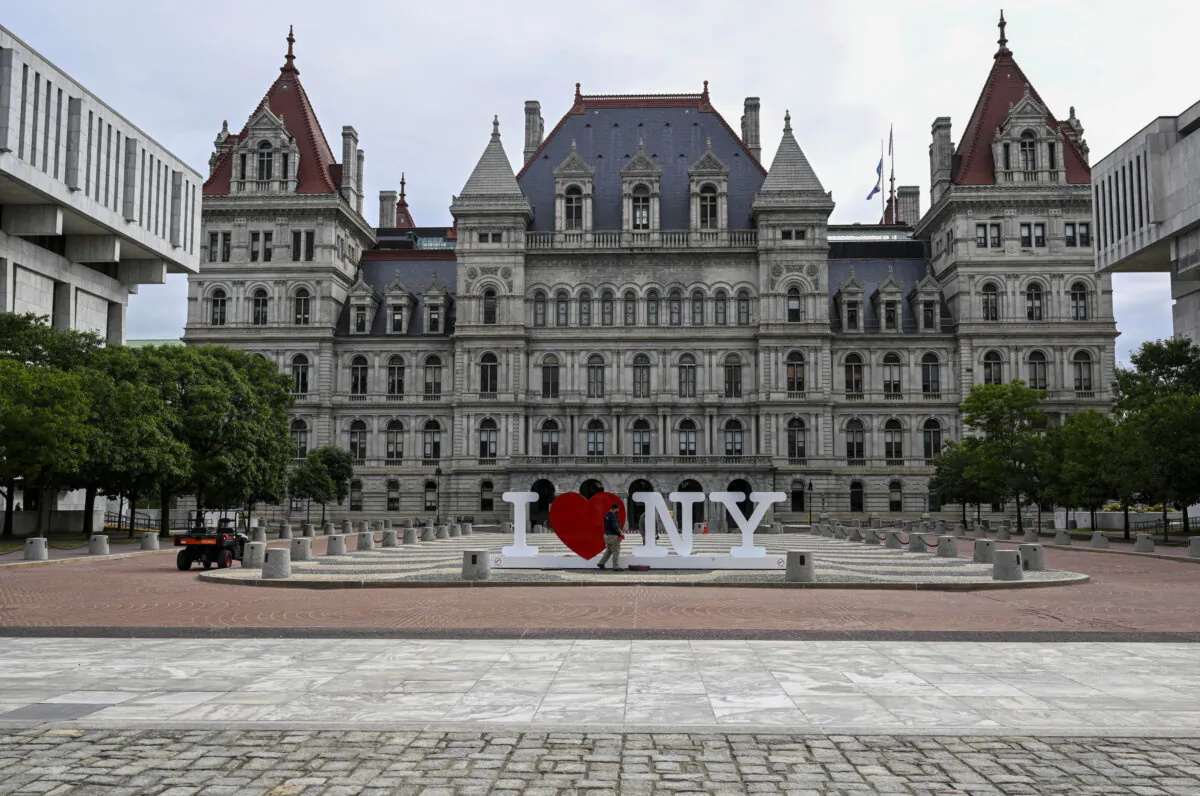 The New York Capitol in Albany, N.Y., on June 20, 2023. (Hans Pennink/AP Photo)