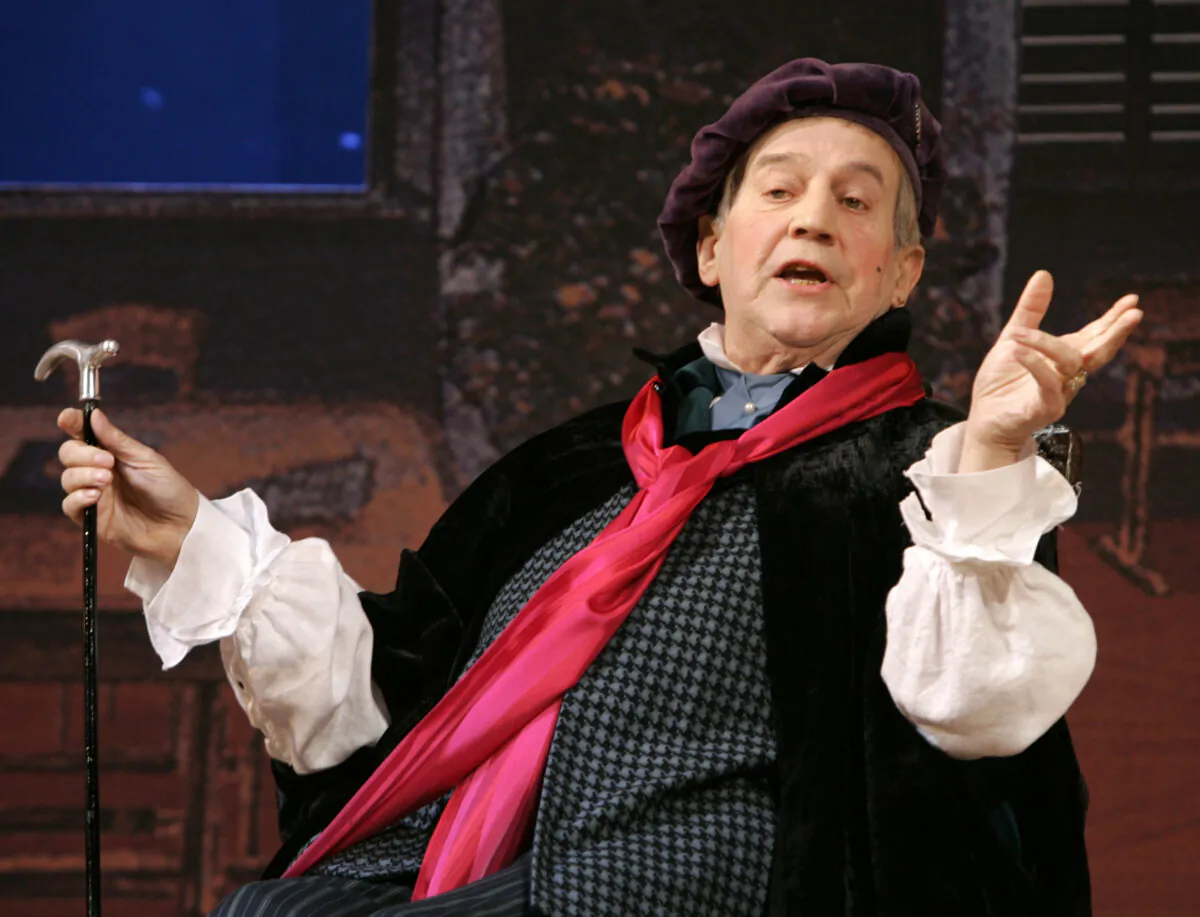Otto Schenk performs in the role of Herr von Ledig performs during a dress rehearsal for Johann Nestroy's "Unverhofft" at the Theater in der Josefstadt in Vienna, on Tuesday, Jan. 15, 2008. (Stephan Trierenberg/AP Photo)