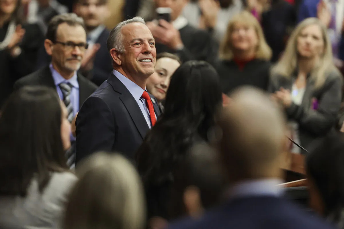 Nevada Gov. Joe Lombardo is seen before delivering his State of the State address in Carson City, Nev., on Jan. 15, 2025. (Madeline Carter/Las Vegas Review-Journal via AP)