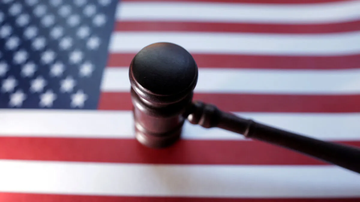 A gavel on a U.S. flag, in this illustration taken on Aug. 6, 2024. (Dado Ruvic/Reuters)