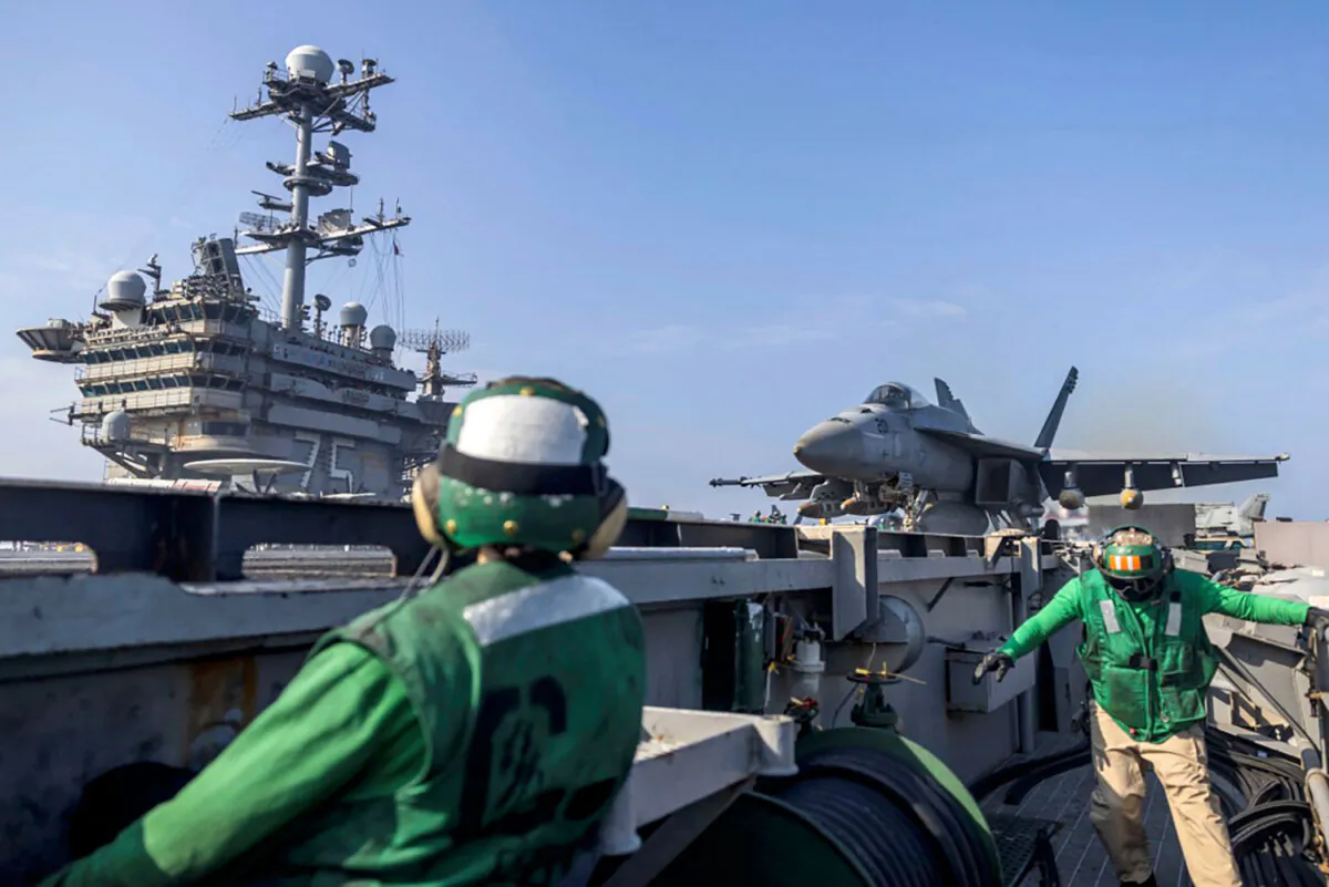 This photo provided by U.S. Africa Command, the U.S. military conducts coordinated airstrikes against Islamic State operatives in Somalia on Feb. 1, 2025.  (U.S. Africa Command via AP)