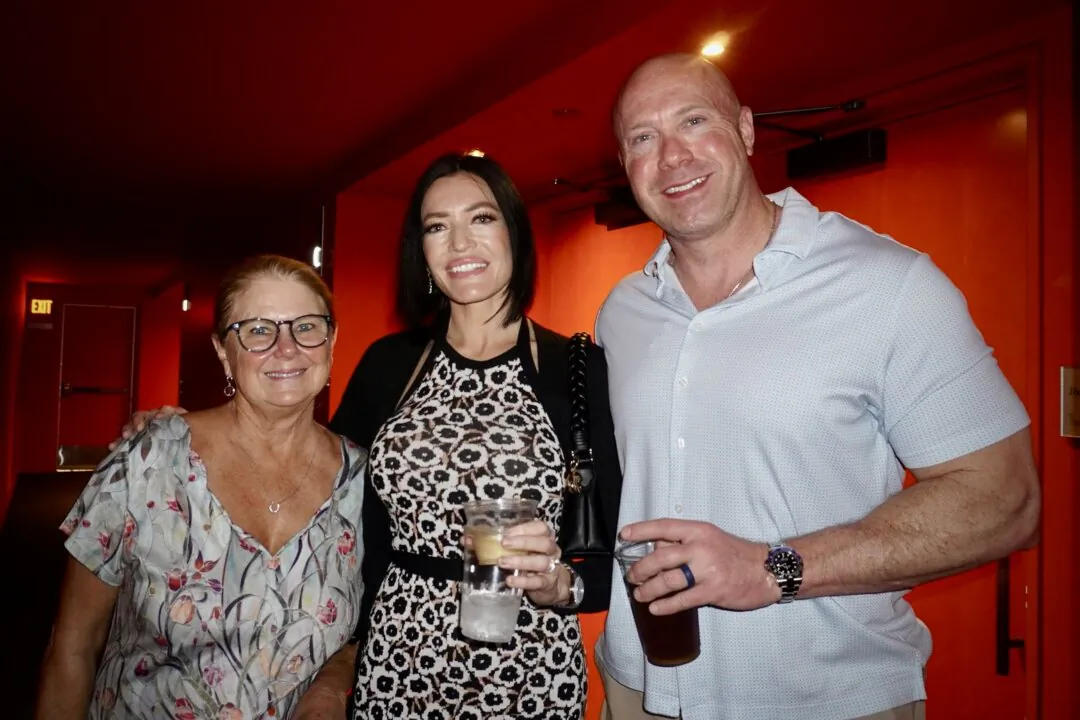 (L-R) Susan Naylor, Kristina Davidson, and Kyle Davidson enjoyed Shen Yun at the Tobin Center for the Performing Arts in San Antonio, Texas, on Feb. 2, 2025. (Sherry Dong/The Epoch Times)