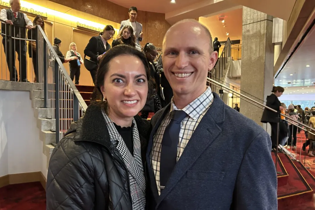 Lauren Joos and Dr. Kit Joos at the Shen Yun Performing Arts performance at SAFE Credit Union Performing Arts Center on Jan. 2, 2025. (Nan Su/The Epoch Times)