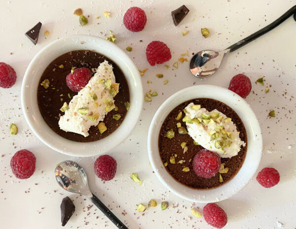 Chocolate Raspberry Pots de Creme: A Classic Pairing for Valentine's Day