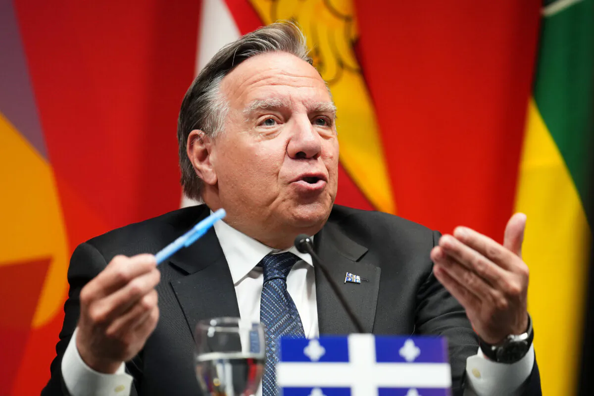 Quebec Premier François Legault speaks at a press conference concluding a first ministers meeting, in Ottawa, on Jan. 15, 2025. (The Canadian Press/Sean Kilpatrick)