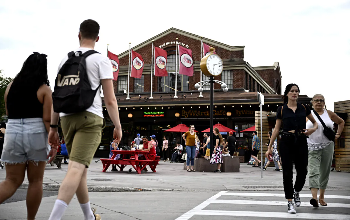 The ByWard Market is seen in Ottawa on June 23, 2023. (The Canadian Press/Justin Tang)