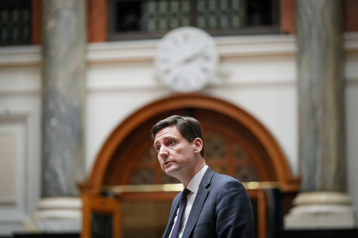 B.C. Premier David Eby speaks in the Legislative Chamber in Victoria, on Jan. 30, 2025. (The Canadian Press/Darryl Dyck)