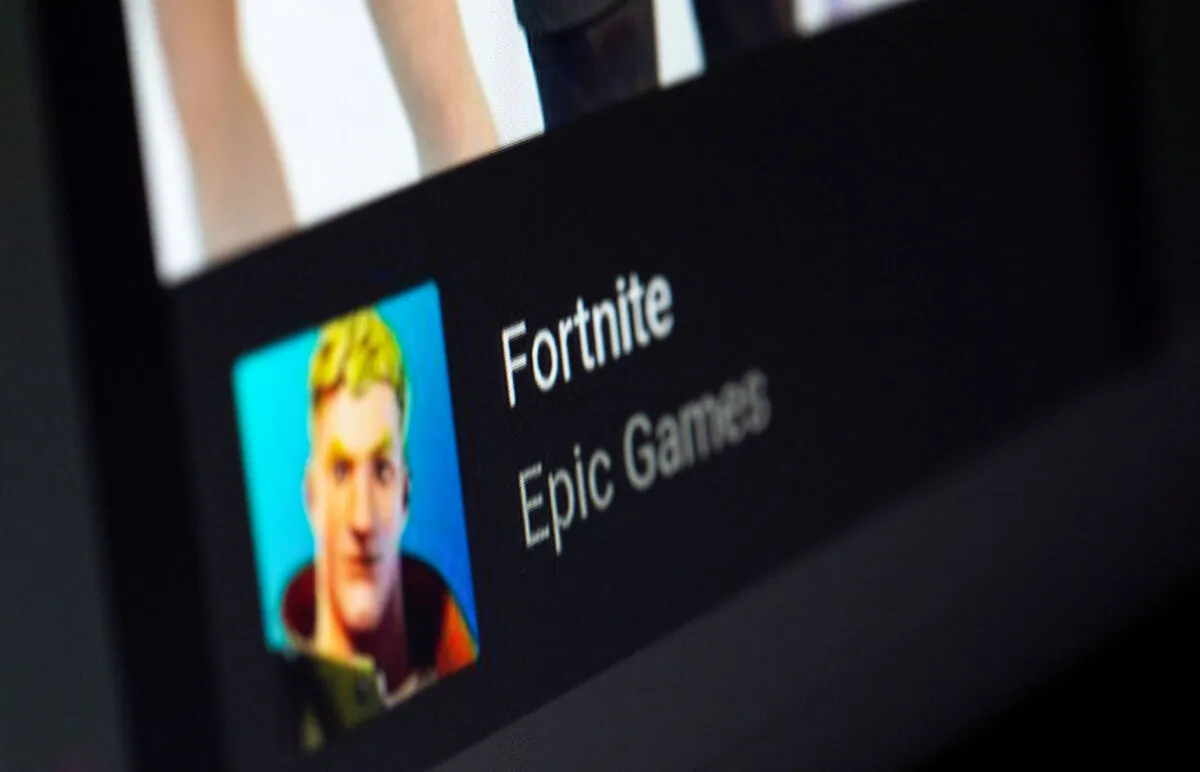 Fortnite game installing on Android operating system is seen in this illustration taken, May 2, 2021. (Dado Ruvic/Illustration/Reuters)