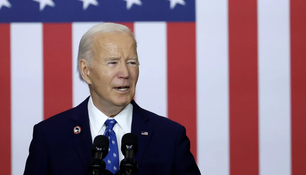 President Joe Biden delivers remarks at the Department of Labor in Washington on Dec. 16, 2024. (Kevin Dietsch/Getty Images)