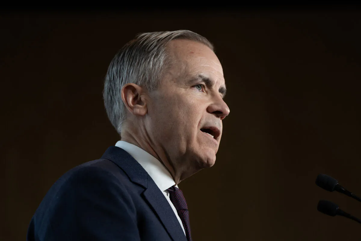 Mark Carney, candidate for the leadership of the Liberal Party of Canada, makes an announcement at a campaign event in Halifax on Jan. 31, 2025. (The Canadian Press/Darren Calabrese)