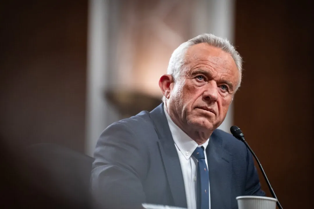 President Donald Trump’s nominee for Secretary of Health and Human Services, Robert F. Kennedy, Jr., testifies before the Senate Committee on Finance on Capitol Hill in Washington on Jan. 29, 2025. (Madalina Vasiliu/The Epoch Times)