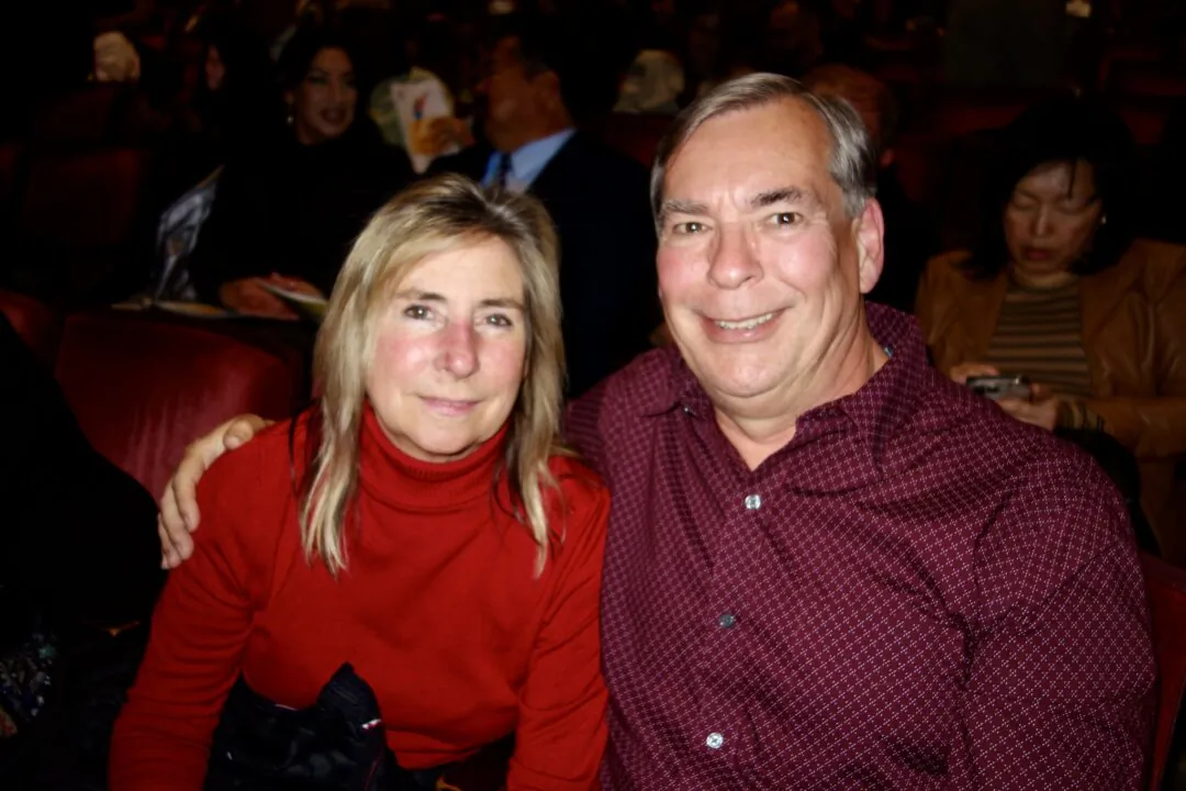 Jolene and Robert Polyack attend Shen Yun Performing Arts at William Saroyan Theatre Fresno Convention & Entertainment Center in Fresno, Calif., on Feb. 4, 2025. (Lily Yu/The Epoch Times)