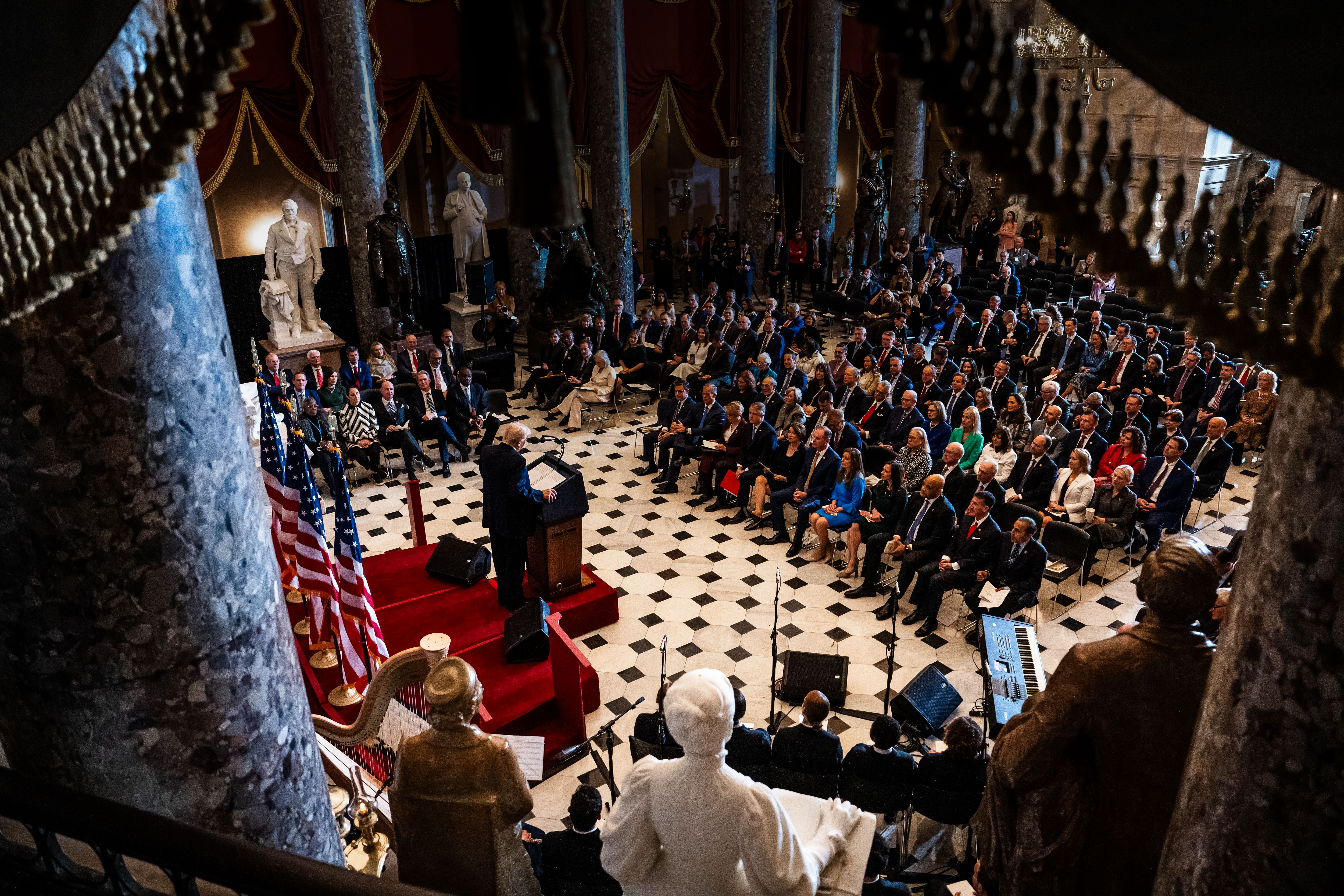 Day in Photos: National Prayer Breakfast, Turkey Earthquake Anniversary, and Elephants at a Kenyan Conservancy