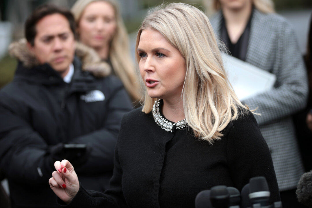 Press Secretary Karoline Leavitt Speaks to Reporters Outside White House