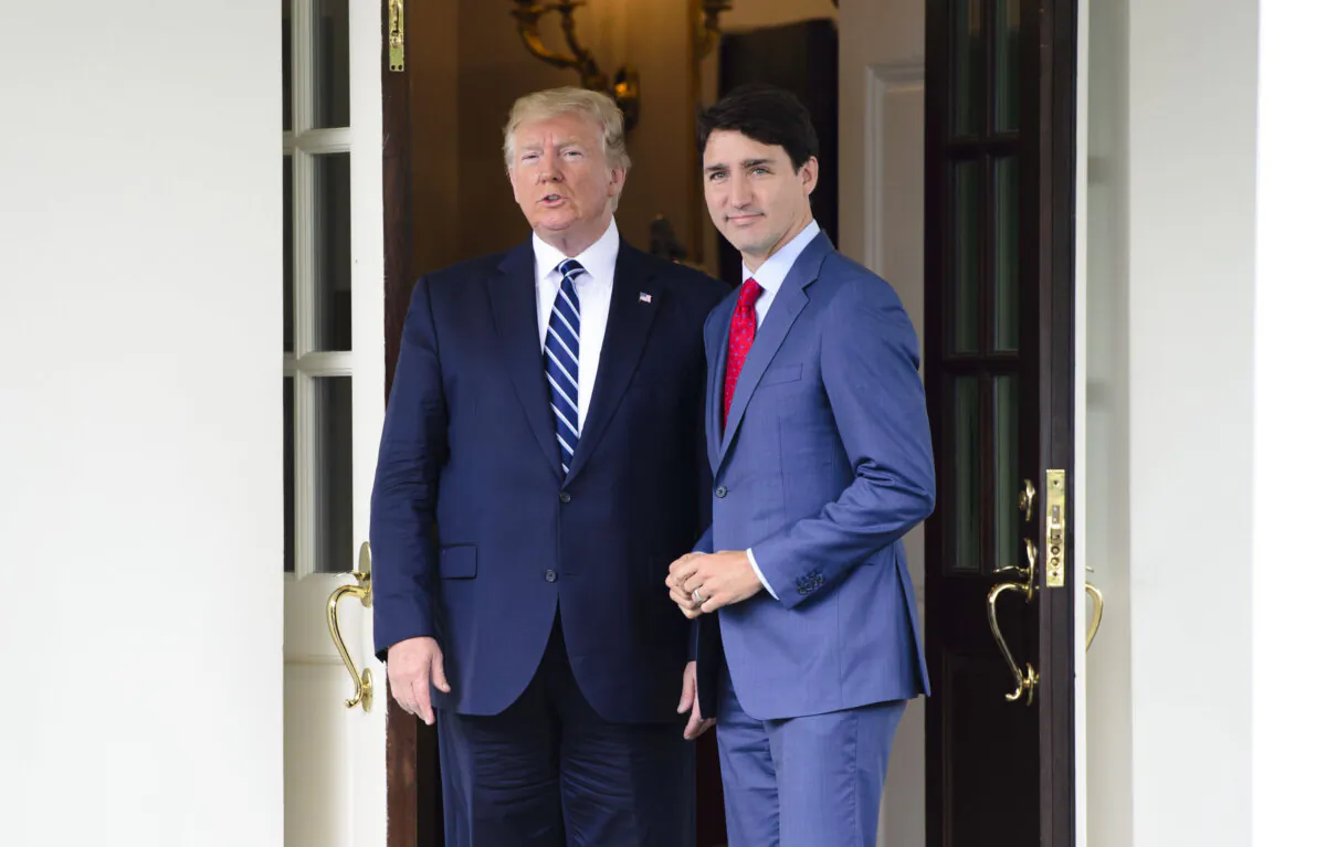 Prime Minister Justin Trudeau is greeted by U.S. President Donald Trump as he arrives at the White House in Washington on June 20, 2019. (The Canadian Press/Sean Kilpatrick)
