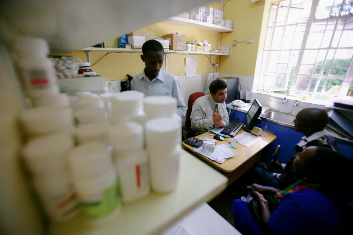 The site of the Coptic Hospital in Nairobi, Kenya, on Dec. 2, 2006. The hospital is run through donations and is a beneficiary of the U.S. President’s Emergency Plan for AIDS Relief. (Brent Stirton/Getty Images)