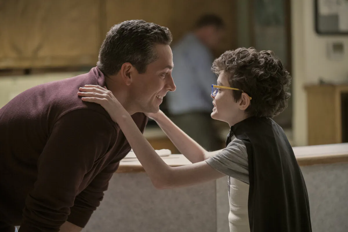 Zachary Levi (L) as Scott and Jacob Laval as Austin in "The Unbreakable Boy." (Courtesy of Lionsgate)