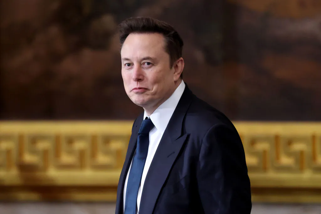 Elon Musk arrives for the inauguration of President Donald Trump in Washington on Jan. 20, 2025. (Kevin Lamarque/Pool/Getty Images)