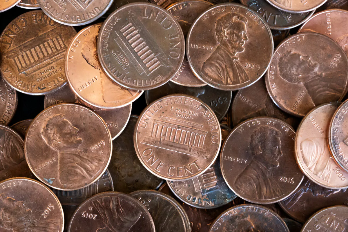 A pile of U.S. pennies, in this photo illustration in Washington on Feb. 10, 2025. (Saul Loeb/AFP via Getty Images)