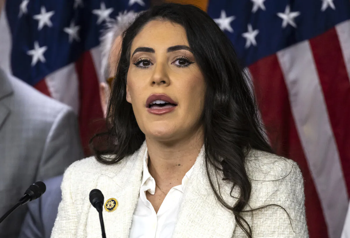 Rep. Anna Paulina Luna (R-Fla.) speaks during a press conference on Capitol Hill in Washington on June 26, 2024. (Samuel Corum/Getty Images)