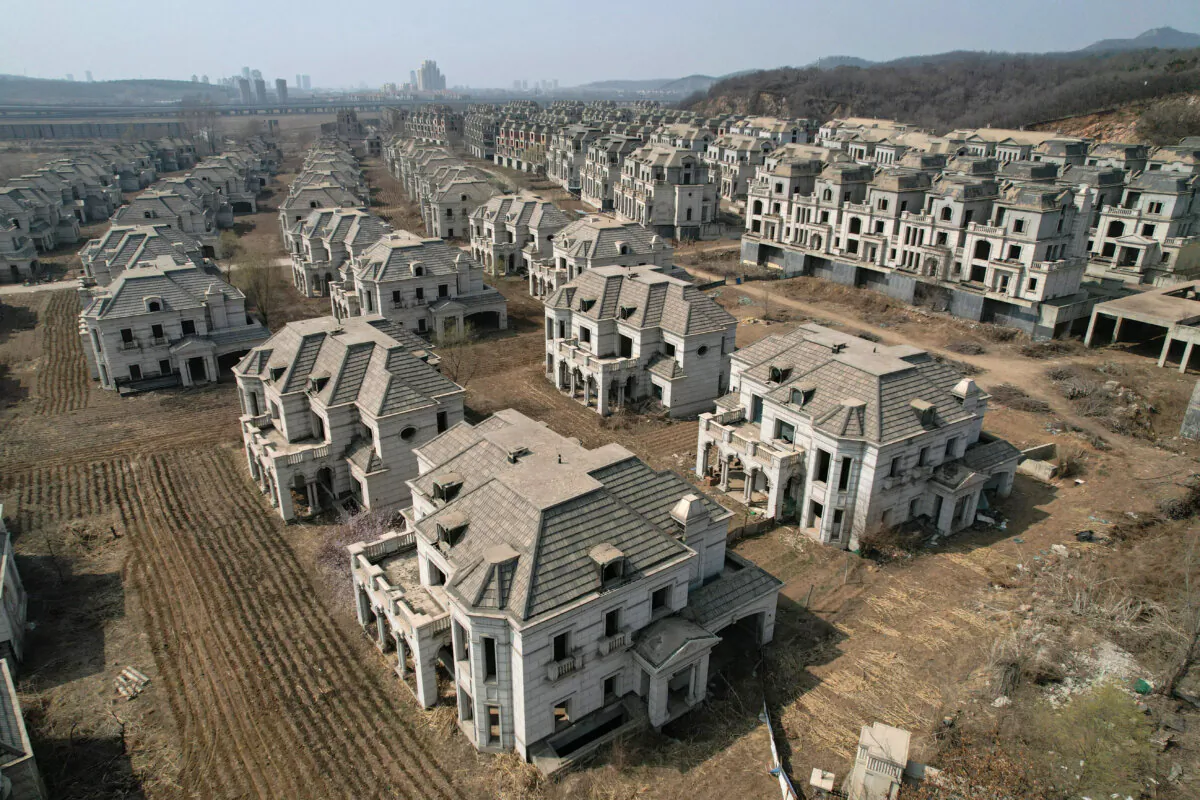Deserted villas in a suburb of Shenyang in northeastern Liaoning Province, China, on March 31, 2023 (Jade Gao/AFP via Getty Images)