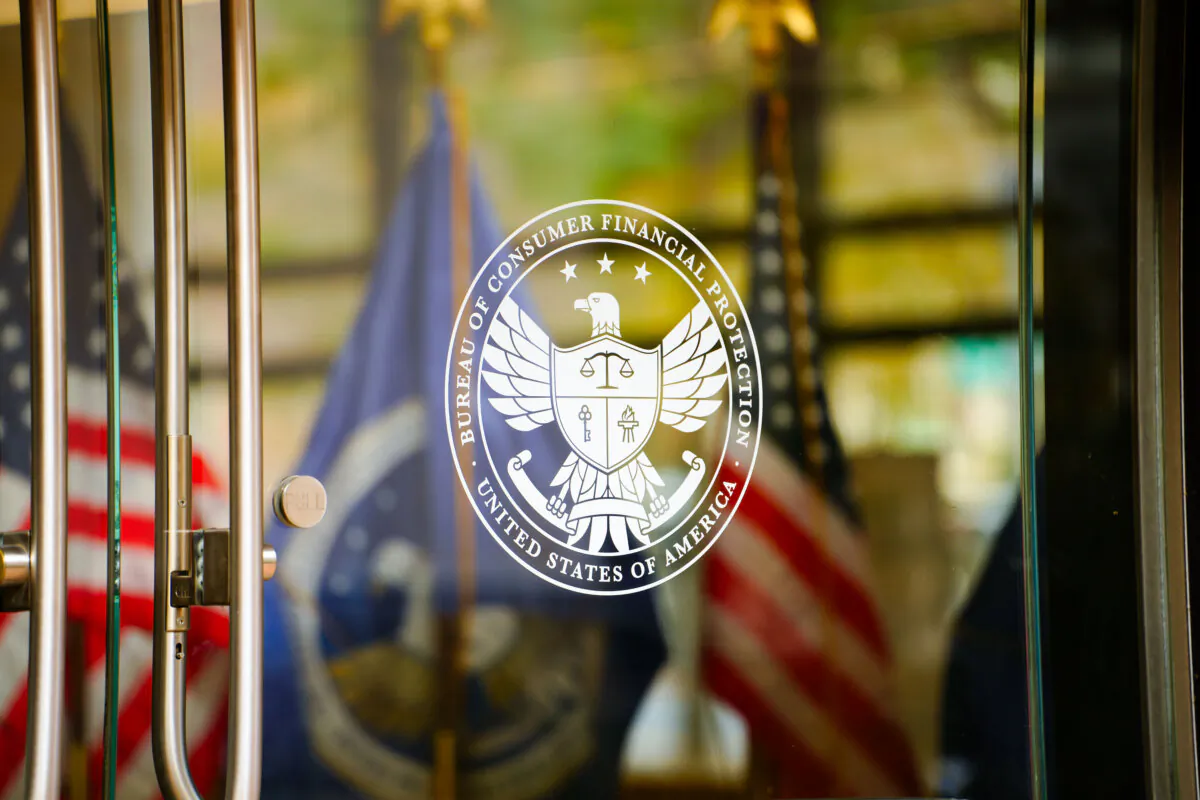 The Consumer Financial Protection Bureau in Washington on Oct. 31, 2023. (Madalina Vasiliu/The Epoch Times)
