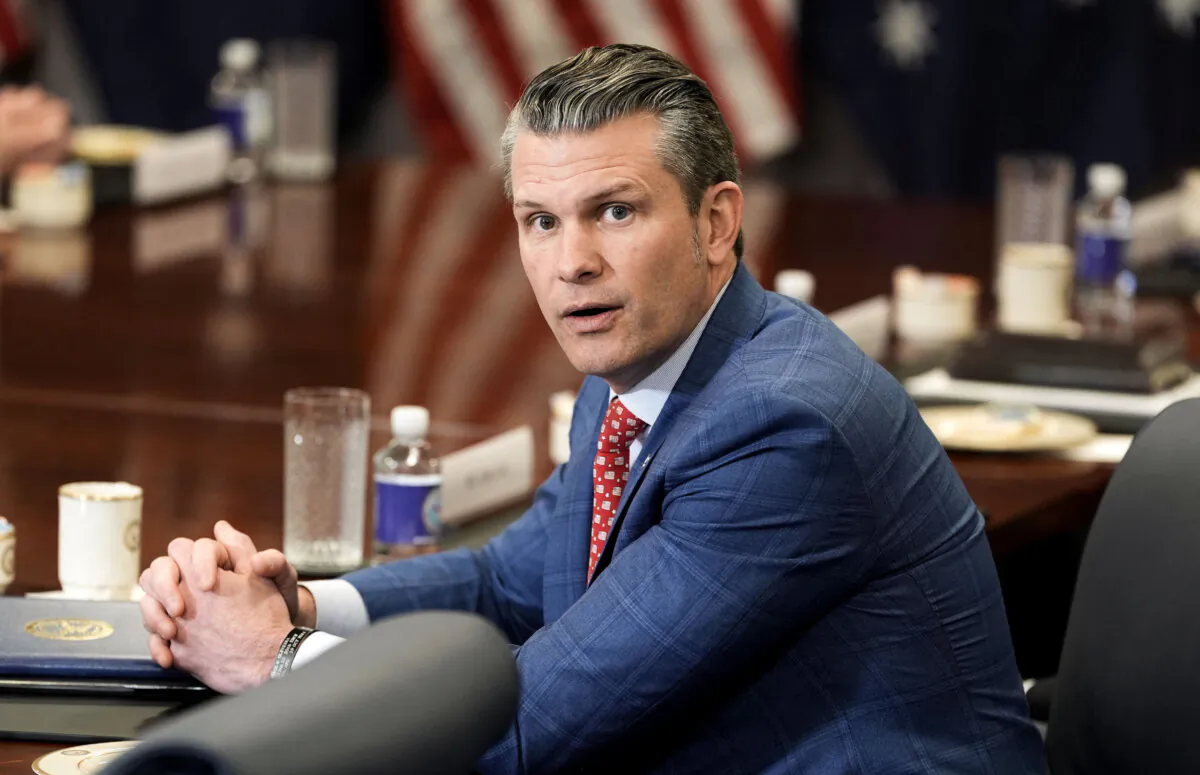 Secretary of Defense Pete Hegseth at the Pentagon in Arlington, Va., on Feb. 7, 2025. (Oliver Contreras/AFP via Getty Images)